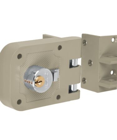 Cerradura sobreponer, puerta corrediza, instala-fácil, der.