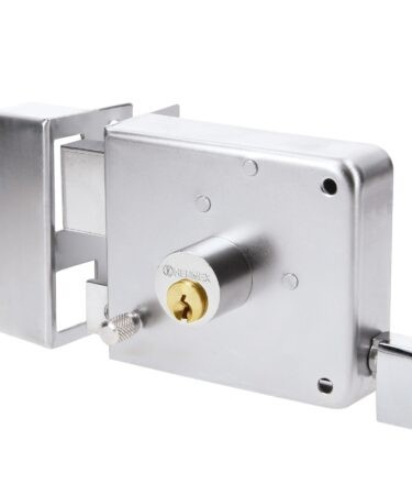 Cerradura sobreponer izq instala-fácil, cromada, tradicional