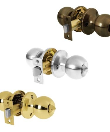 Cerraduras de pomo tipo esfera, mecanismo tubular, para baño