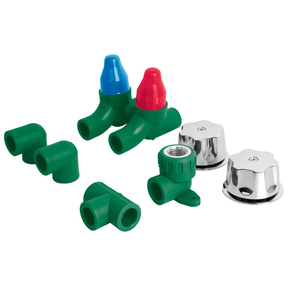 KIT PPR para instalación regadera, con manerales, Foset Cod: 46035