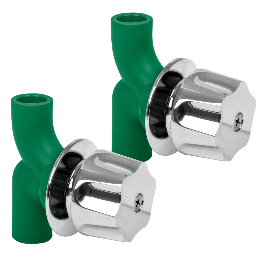 Caja con 2 llaves de PPR y manerales metálicos para empotrar  Cod: 49828