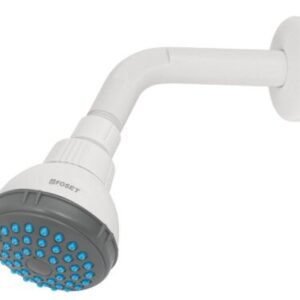 Regadera plástica redonda 2-1/2? gris-blanca, Foset cod: 48293