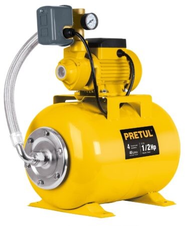 Bomba hidroneumática 1/2 HP, 24 litros, Pretul Codigo:20183