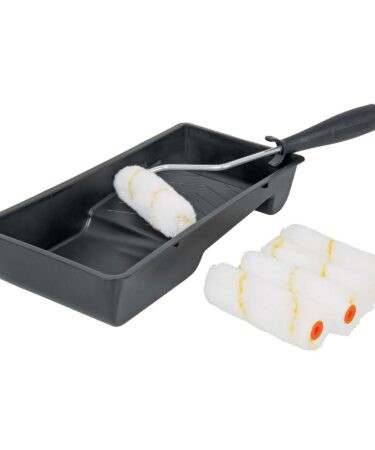 Kit de rodillo para pintar, 4? (maneral, charola y felpa) Codigo:15023