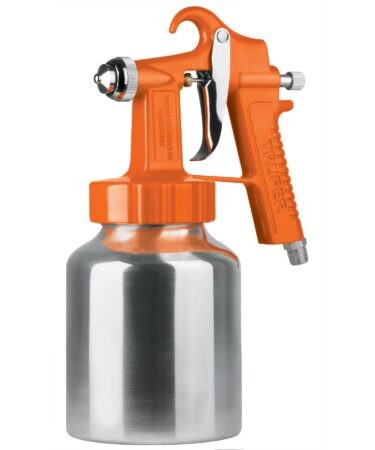 Pistola p/pintar baja presión, naranja, entrada inf, Truper Cod:19000