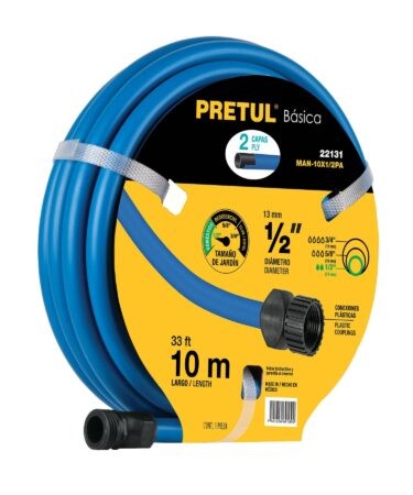 Mangueras armadas 2 capas, conexiones plásticas, Pretul Código:  25031