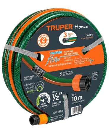 Mangueras reforzadas 3 capas, conexiones plásticas