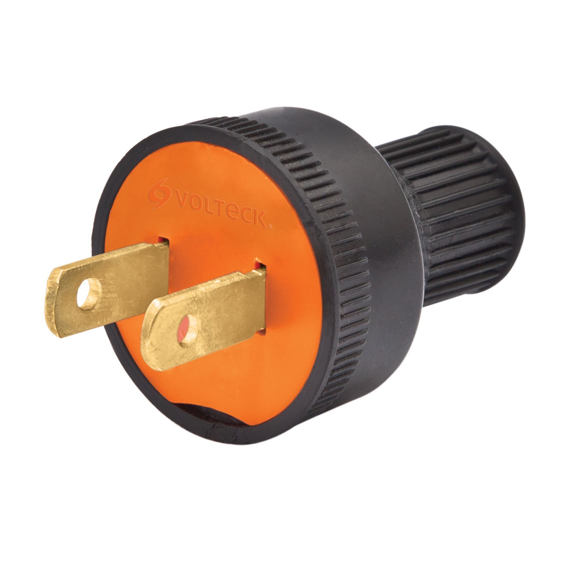 2 Clavijas no polarizadas redondas de PVC, Volteck   Cod:46210