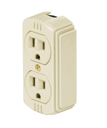 Contacto de sobreponer dúplex, 2 polos+ tierra, baquelita Código: 46103