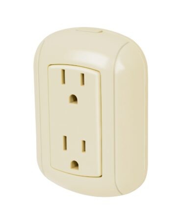 Contacto de sobreponer dúplex 2 polos+ tierra, ABS, Volteck Código: 47350