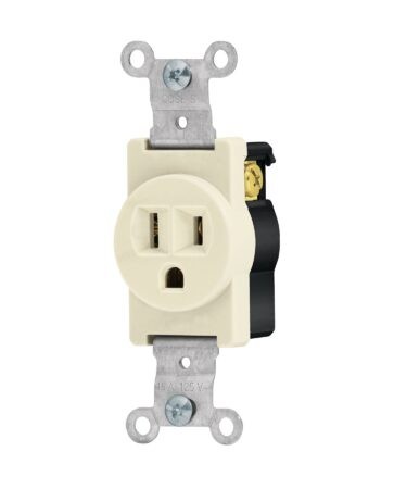 Contacto sencillo, 2 polos 3 hilos, Standard, marfil Codigo: 46109