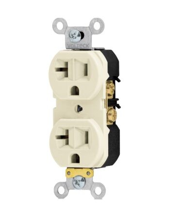 Contacto dúplex, 2 polos 3 hilos, 20 A, Standard, marfil