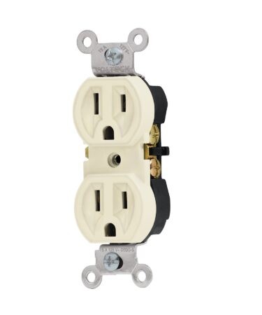 Contacto dúplex, 2 polos 3 hilos, Standard, marfil Codigo: 46102