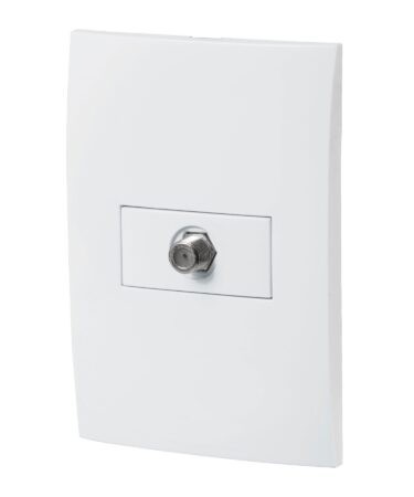 Placa armada con entrada TV, línea Oslo, color blanco