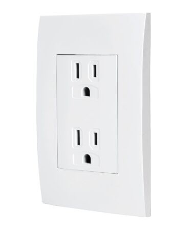 Contacto dúplex, 2 polos + tierra, línea Oslo, blanco Cod:48309