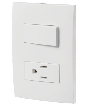 Placa armada contacto e interruptor, línea Oslo, blanco  Código:   46487