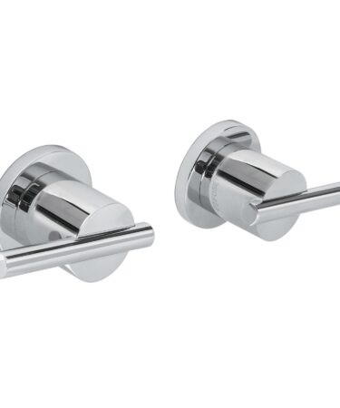 Caja con 2 manerales acabado cromo para regadera, Foset cod: 49950