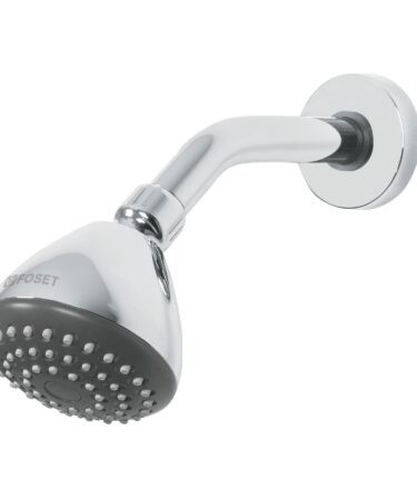 Regadera redonda 3-1/4? brazo y chapetón acero inox, Foset cod:45789