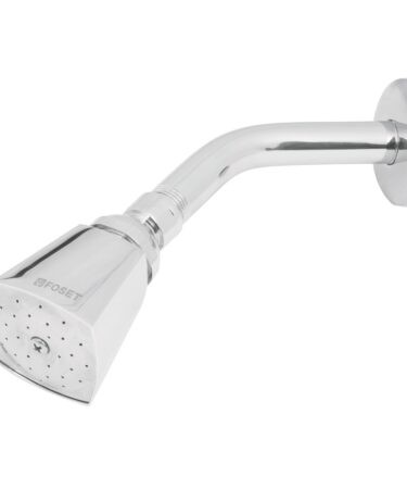 Regadera cuadrada 2? brazo y chapetón de acero, Foset  cod: 49248