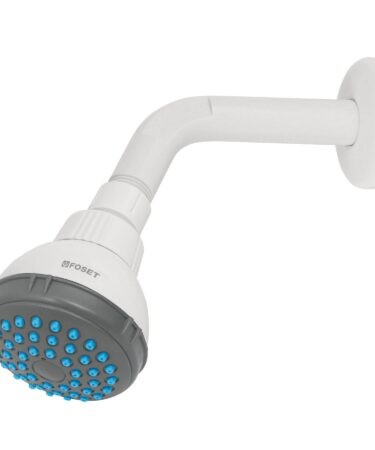 Regadera plástica redonda 2-1/2? gris-blanca, Foset cod: 48293