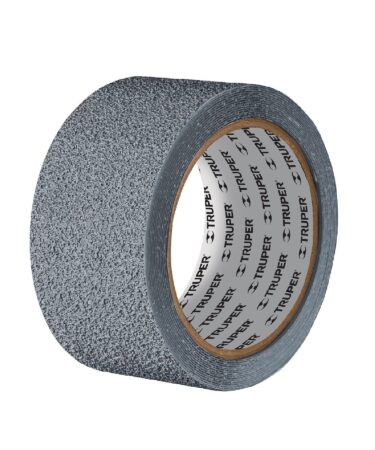Rollo de 5 m cinta antiderrapante 50mm gris p/áreas húmedas