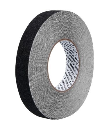 Rollo de 18m de cinta antiderrapante negra 25mm con abrasivo